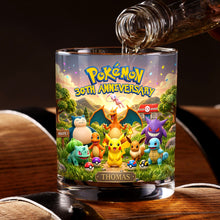 Load image into Gallery viewer, "Celebrate Friendship &amp; Adventure - Personalized 30th Anniversary Drinking Glass for Pokémon Fans"

