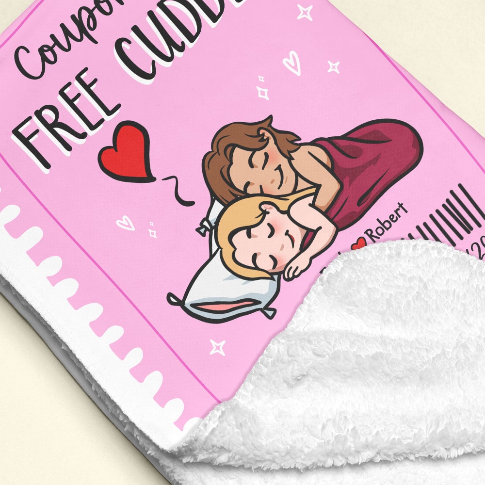 Personalized Free Cuddles Blanket for Couples Blanket PopCulturePrints