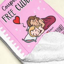 Load image into Gallery viewer, Personalized Free Cuddles Blanket for Couples Blanket PopCulturePrints
