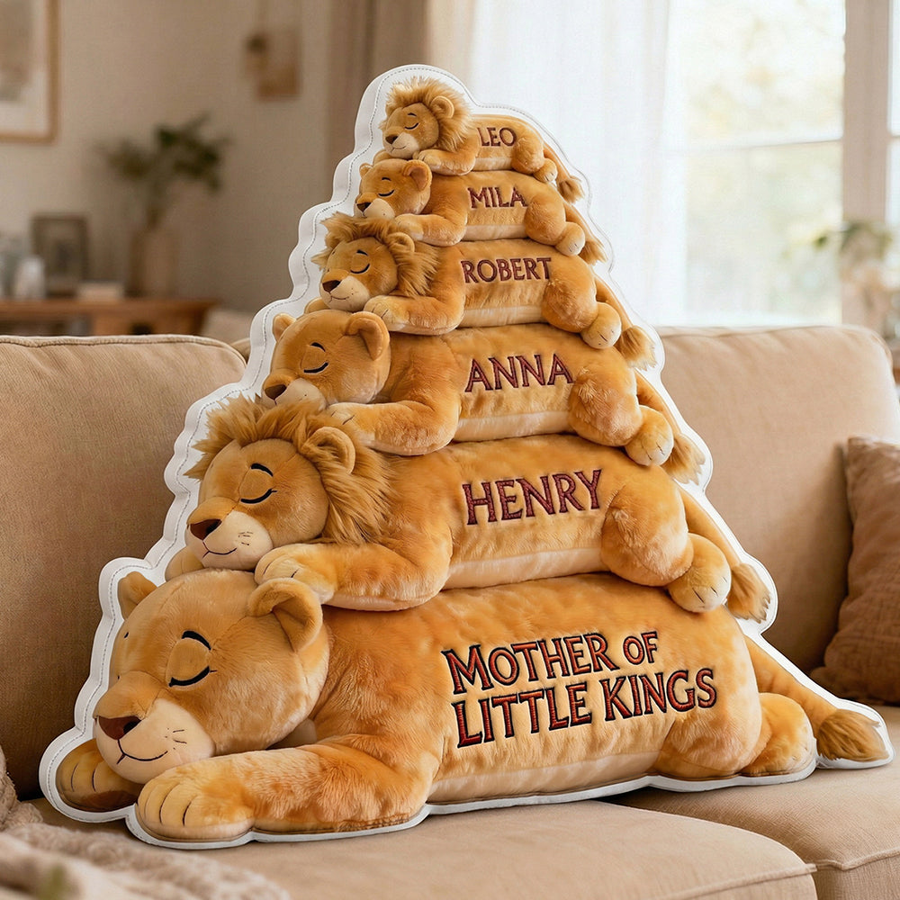 “A Mother’s Love is a Lion’s Strength” - Personalized Pillow for Mom - Gifts for Mom and Grandma Pillow PopCulturePrints