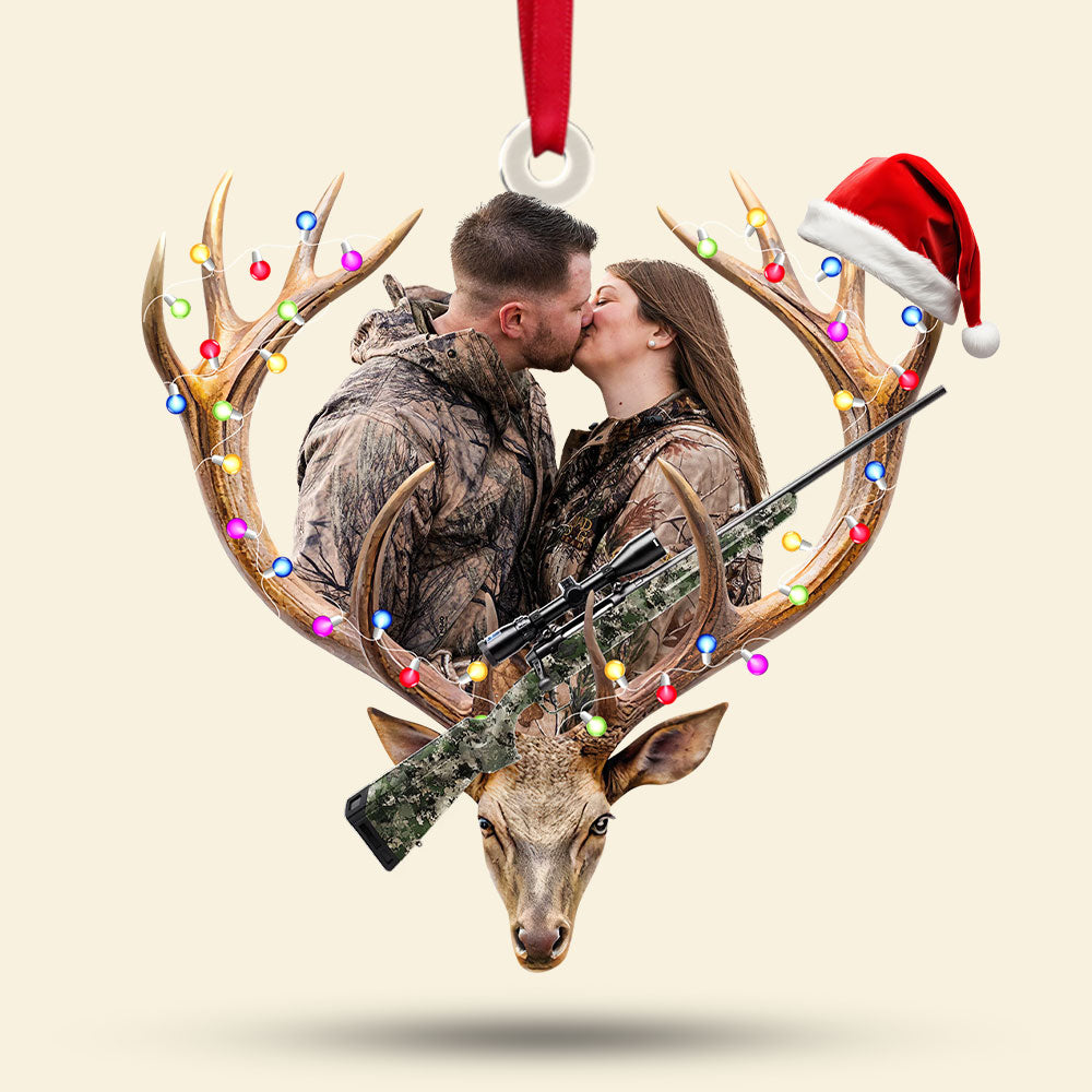 Personalized Hunting Couple Christmas Ornament