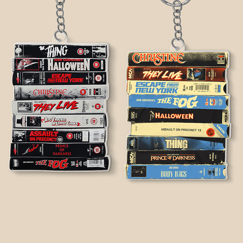 Vintage Horror Film Collection Keychain - Perfect Gift for Movie Buffs