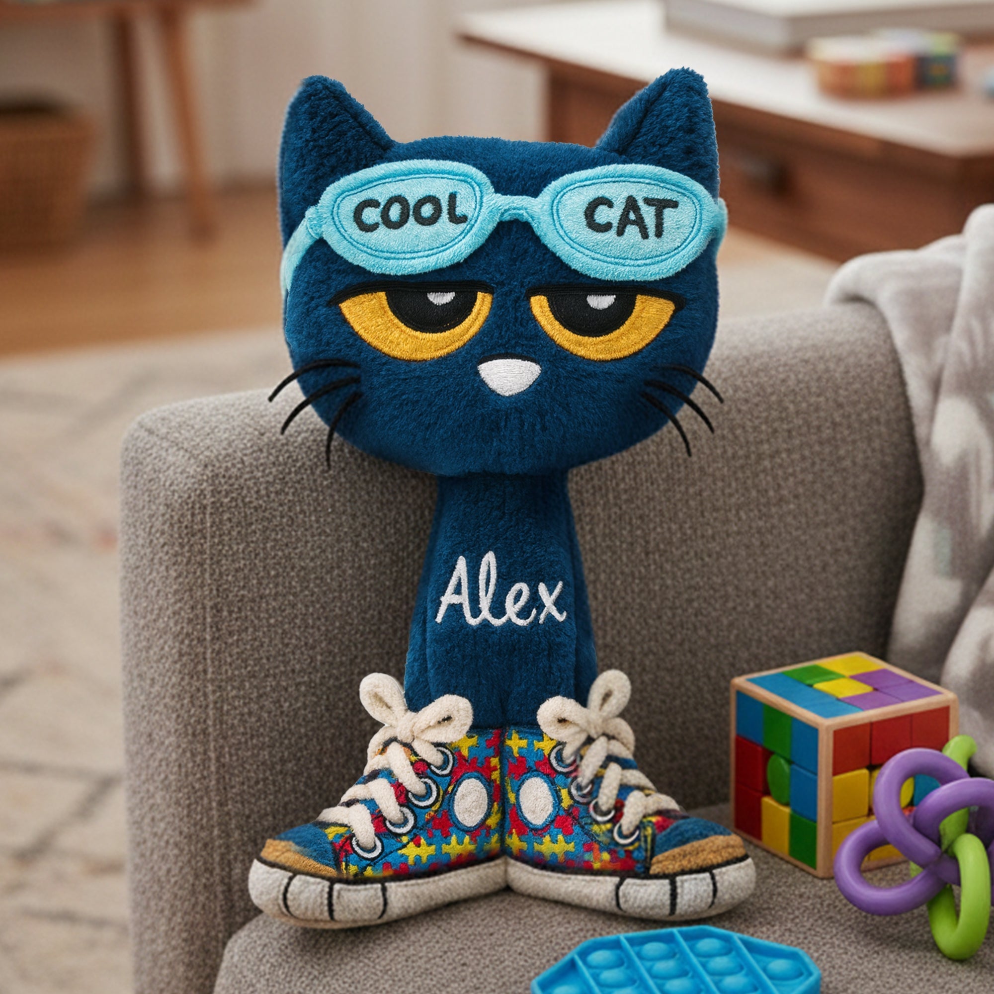 Be the Cool Cat: Autism Awareness Custom Shaped Pillow - Personalized Gift for Everyone Pillow PopCulturePrints