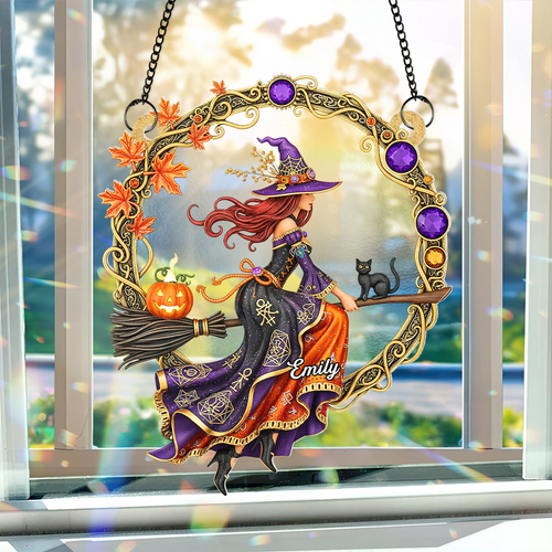 Enchanting Memories - Witch Suncatcher | Personalized Gift for Witch Lovers Ornament PopCulturePrints