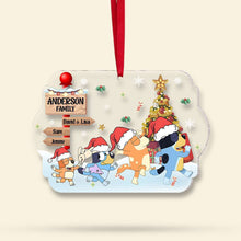 Load image into Gallery viewer, Personalized Family Christmas Ornament - Acrylic Keepsake with Festive Design
