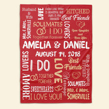 Load image into Gallery viewer, Personalized Soulmate Blanket for Couples - Custom Couple Gift Blanket PopCulturePrints
