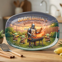 Load image into Gallery viewer, “Grill Like a Hero!” - Personalized Grilling Plate - Gift for Dads, Grandpas &amp; BBQ Lovers Plates PopCulturePrints
