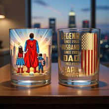 Load image into Gallery viewer, “Super Dad: A Hero in Every Way” - Personalized Round Glass Gift for Dads, Grandpas &amp; More Glass PopCulturePrints
