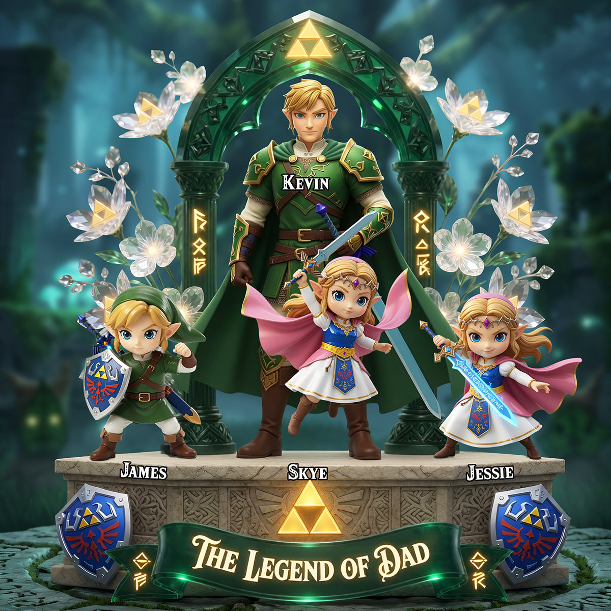 Adventure Dad’s Legacy - Personalized Acrylic Plaque for Dads and Kids Shaped Plaques PopCulturePrints