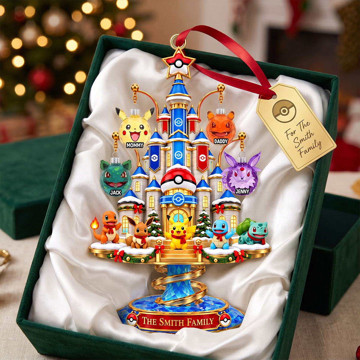 Magical Castle Creature Christmas Ornament - Personalized Gift for Family Joy