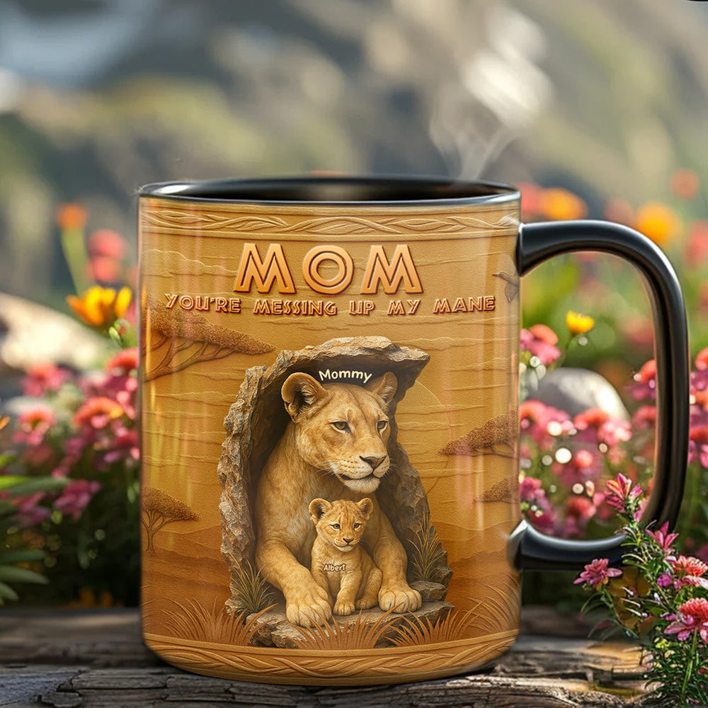 "Best Mom in the Pride Lands" - Personalized Lion Mom Coffee Mug - Gift for Mom, Grandma, and Special Occasion Coffee Mug PopCulturePrints