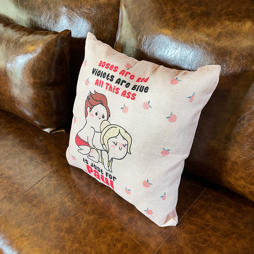 Personalized Couple Pillow: All This Ass - Just for You Pillow PopCulturePrints