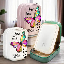 Load image into Gallery viewer, You Are Beautiful - Personalized Makeup Box with LED Mirror Makeup Box PopCulturePrints
