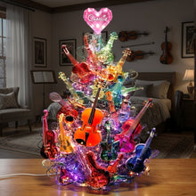 Load image into Gallery viewer, Sparkle Violin Pile Light Box - The Perfect Personalized Gift for Violinists &amp; Music Lovers Light Box PopCulturePrints
