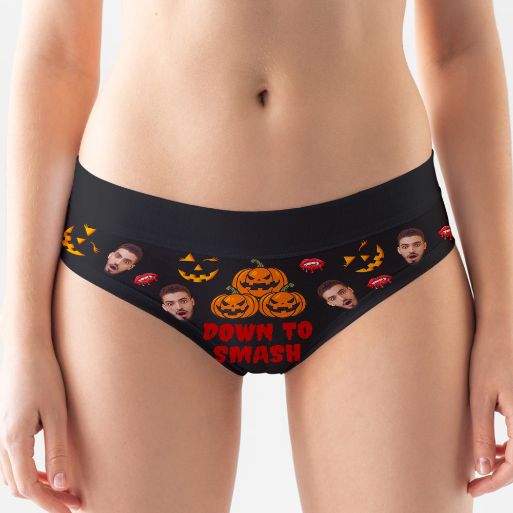 Personalized Halloween Boxer Briefs - Custom Photo Gift for Couples