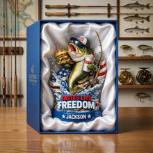 Load image into Gallery viewer, Tastes Like Freedom - Personalized Acrylic Fishing Plaque for Fishing Lovers Shaped Plaques PopCulturePrints
