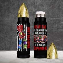 Load image into Gallery viewer, Personalized Superhero Bullet Tumbler for Dad Tumbler Cup PopCulturePrints
