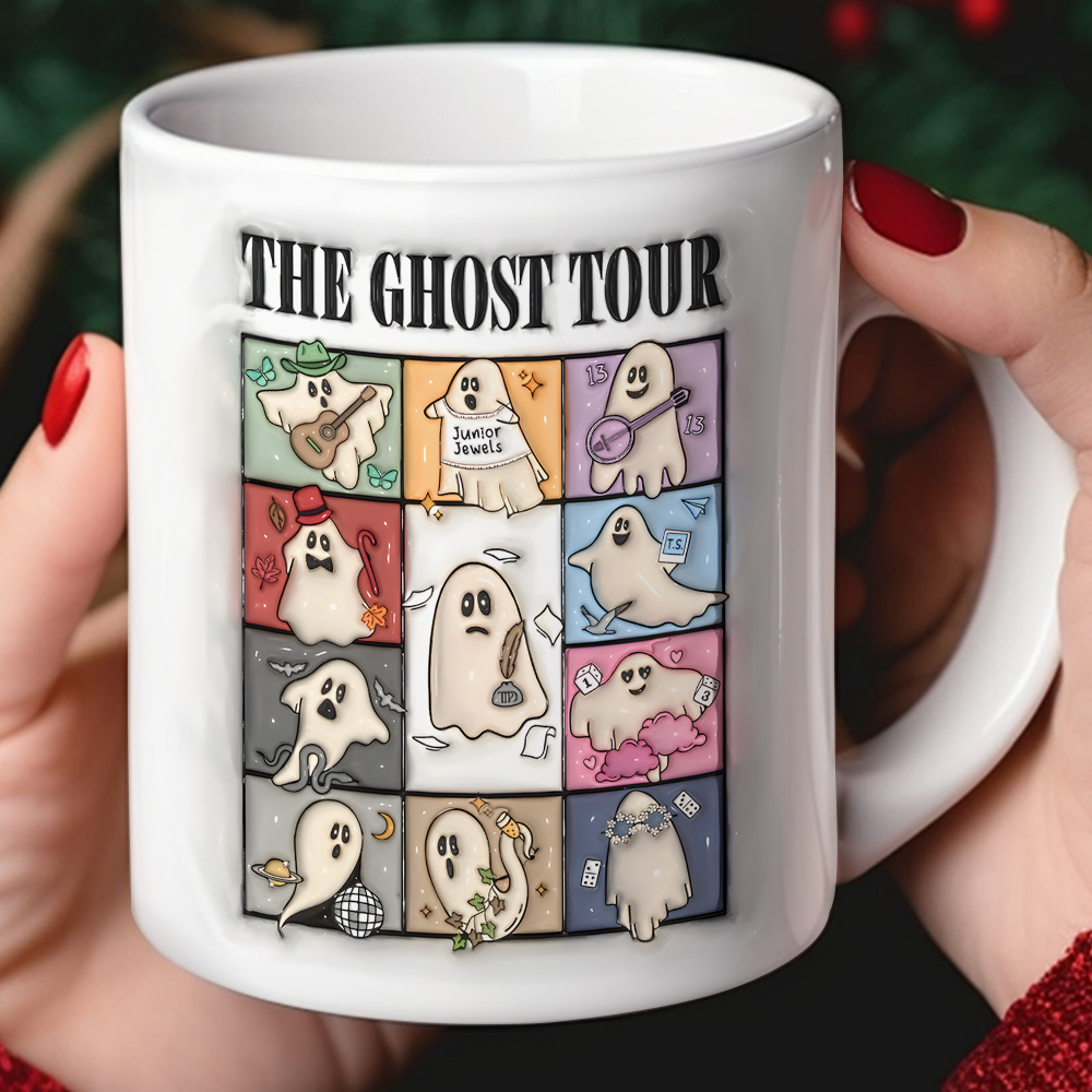 Personalized Ghost Tour Halloween Mug for Music Lovers