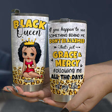 Load image into Gallery viewer, Personalized Black Queen Tumbler - Empowering Black Girl Gift Tumbler Cup PopCulturePrints
