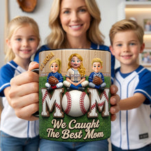 Load image into Gallery viewer, We Caught The Best Mom - Personalized Proud Baseball Mom Magic Coffee Mug Coffee Mug PopCulturePrints
