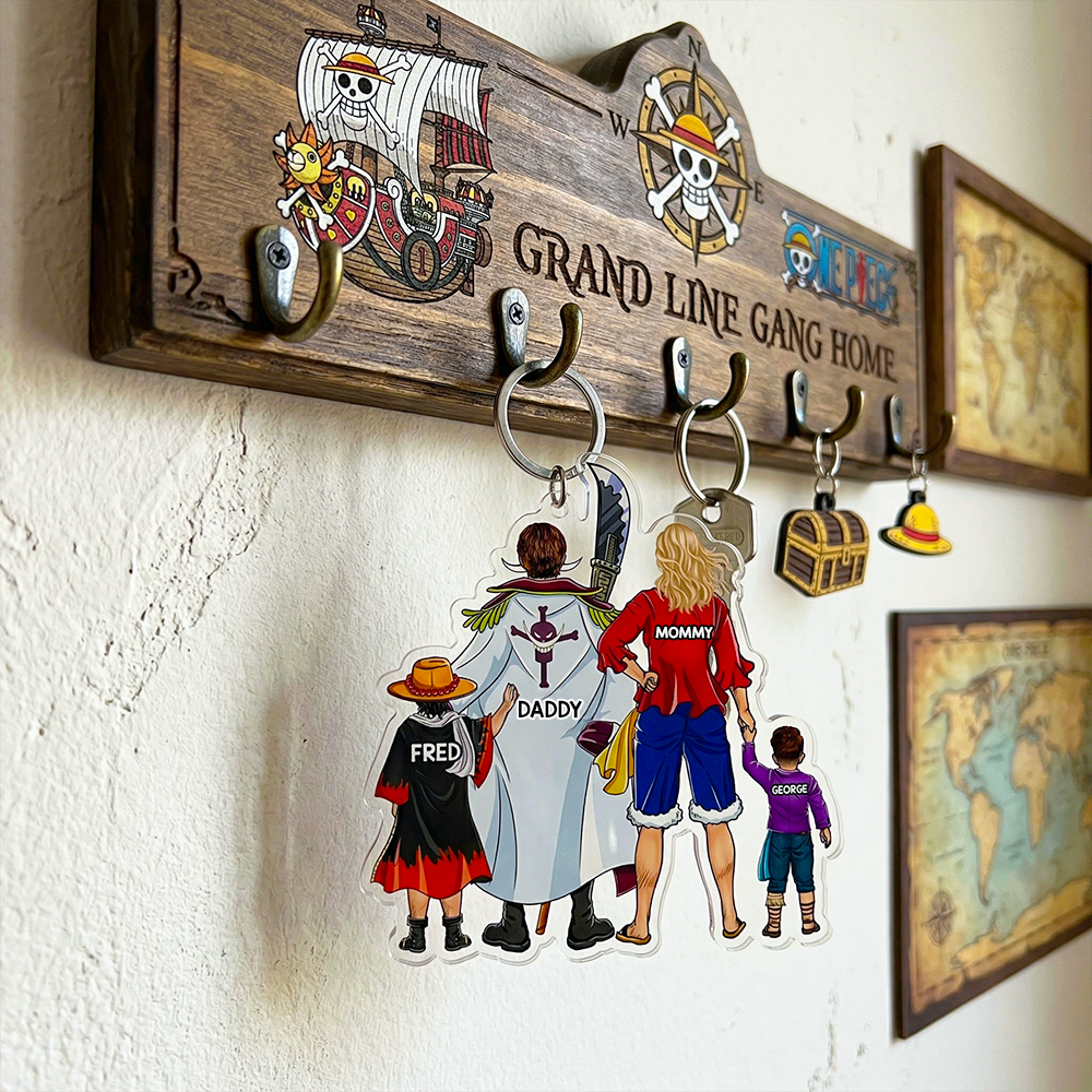 Celebrate Family Bonds: Ocean Crew Family Keychain - Personalized Gift for Loved Ones Keychains PopCulturePrints