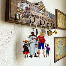 Load image into Gallery viewer, Celebrate Family Bonds: Ocean Crew Family Keychain - Personalized Gift for Loved Ones Keychains PopCulturePrints
