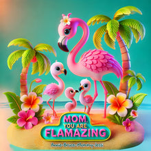 Load image into Gallery viewer, Mom, You Are Flamaz-ing - Personalized Flamingo Mom Acrylic Plaque Gift Shaped Plaques PopCulturePrints
