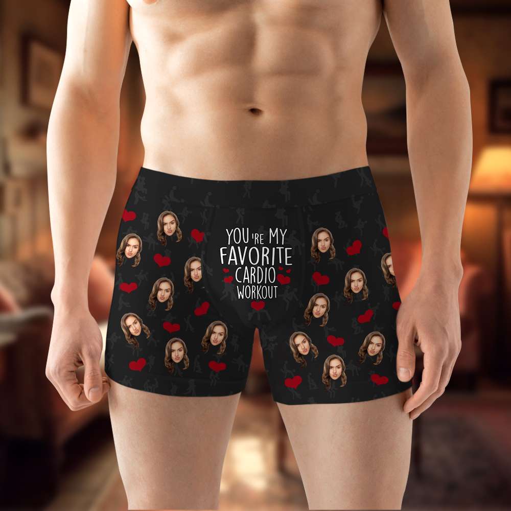 You're My Favorite Cardio Workout - Personalized Couple Boxer Briefs Boxer Briefs PopCulturePrints