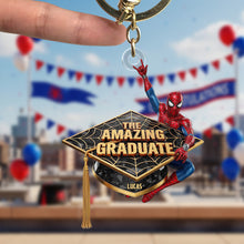 Load image into Gallery viewer, Celebrate Achievements with The Amazing Graduate - Personalized Graduate Gift Keychains PopCulturePrints
