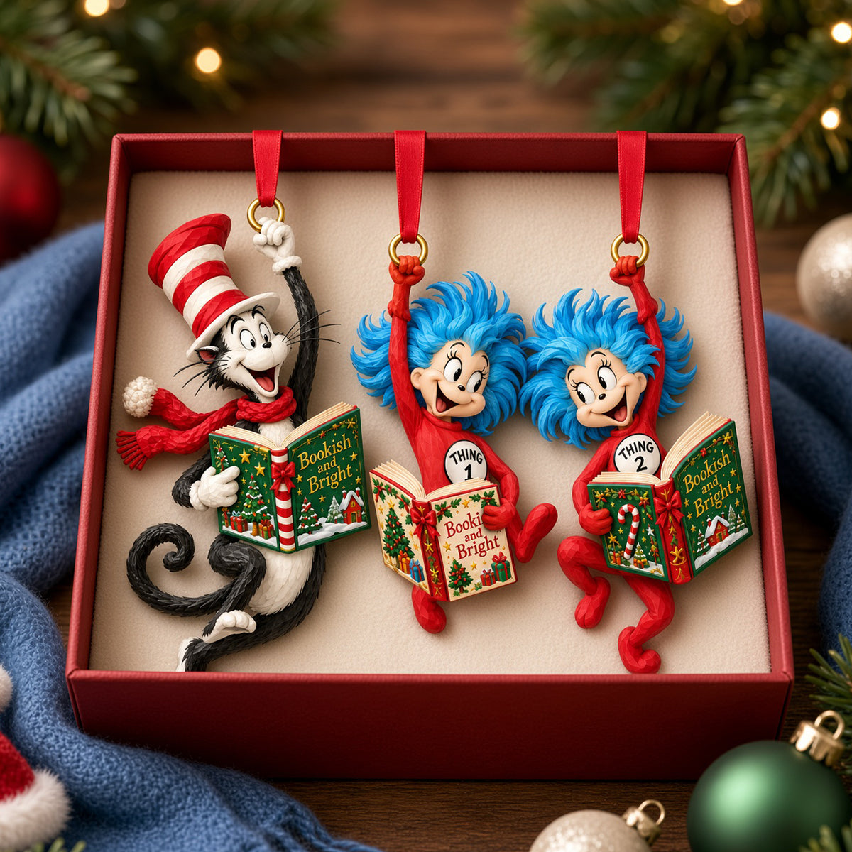 Whimsical Bookish Christmas Acrylic Ornament - Personalized Christmas Gifts For Reading Lovers 03padh101026 Ornament PopCulturePrints