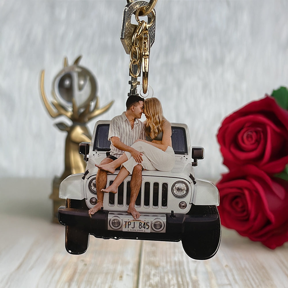 Personalized Couple Photo Keychain - Customizable Love Token Keychains PopCulturePrints