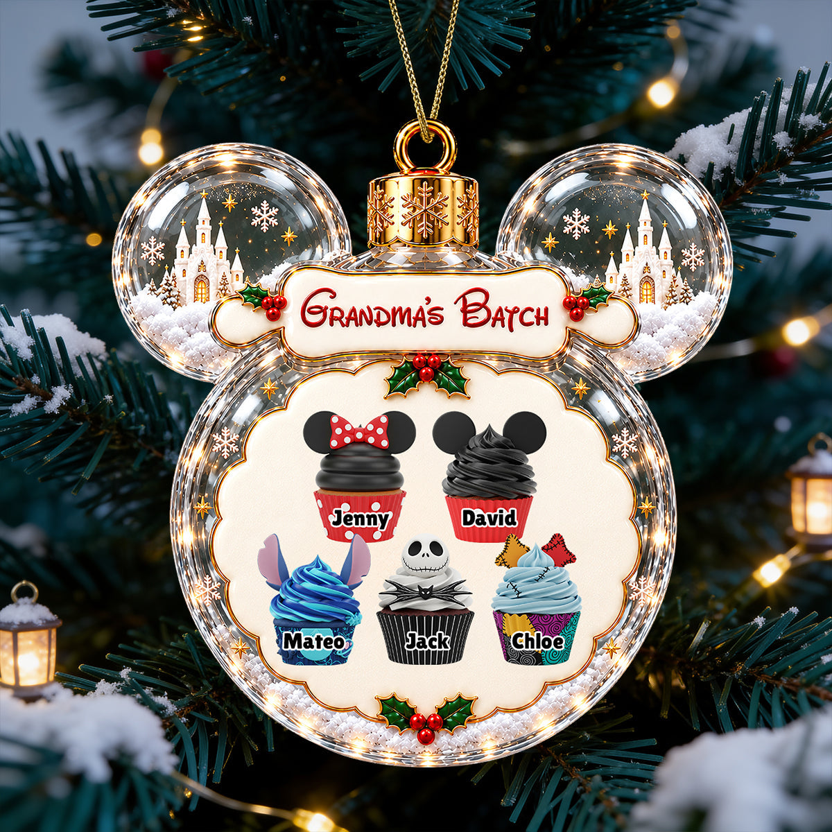 Grandma's Batch Ornament - Personalized Christmas Gifts For Grandma 02ohdt070926 Ornament PopCulturePrints