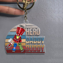 Load image into Gallery viewer, Hero Daddy Buddy Custom Keychain Keychains PopCulturePrints

