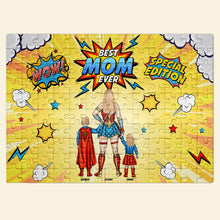 Load image into Gallery viewer, “Best Mom Ever - Superhero Edition” - Customized Jigsaw Puzzle for Moms, Perfect Gift for Mother&#39;s Day, Grandma, and More Jigsaw Puzzles PopCulturePrints
