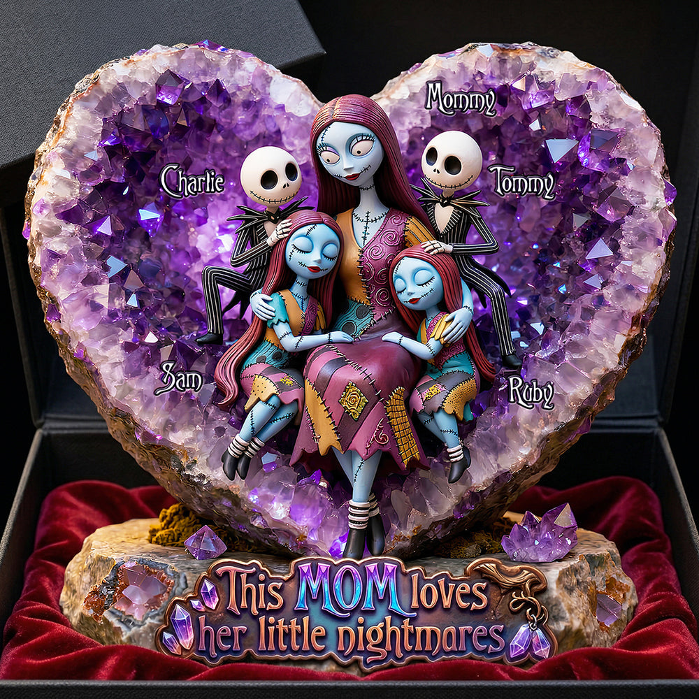 This MOM Loves Her Little Nightmares - Scary Mom And Kids Acrylic Plaque - Personalized Gift for Mom, Grandma, and Families Shaped Plaques PopCulturePrints