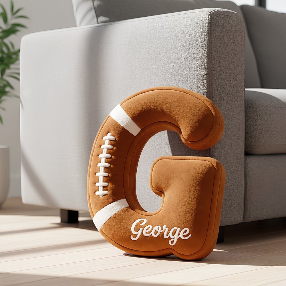 Unique Personalized Alphabet Pillow - Perfect Custom Gift for Kids, Friends, and Sports Lovers Pillow PopCulturePrints