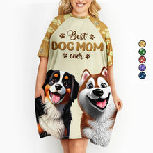 Load image into Gallery viewer, Best Dog Mom Ever 3D Effect - Personalized Women&#39;s Sleep Tee Women&#39;s Sleep Tee PopCulturePrints
