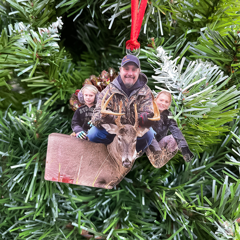 Personalized Hunting Family Photo Ornament Ornament PopCulturePrints