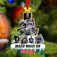 Load image into Gallery viewer, Personalized American Football Fan Christmas Ornament - Madd Maxx 98
