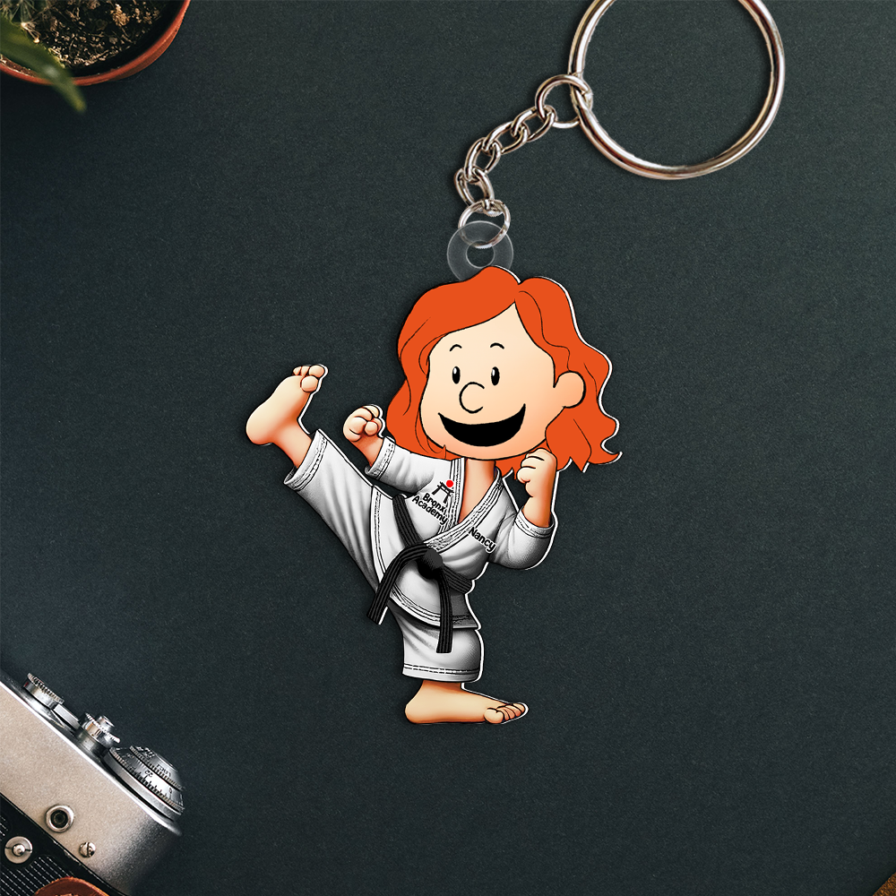 Custom Karate Lover Keychain - Personalized Gift for Martial Arts Enthusiasts Keychains PopCulturePrints