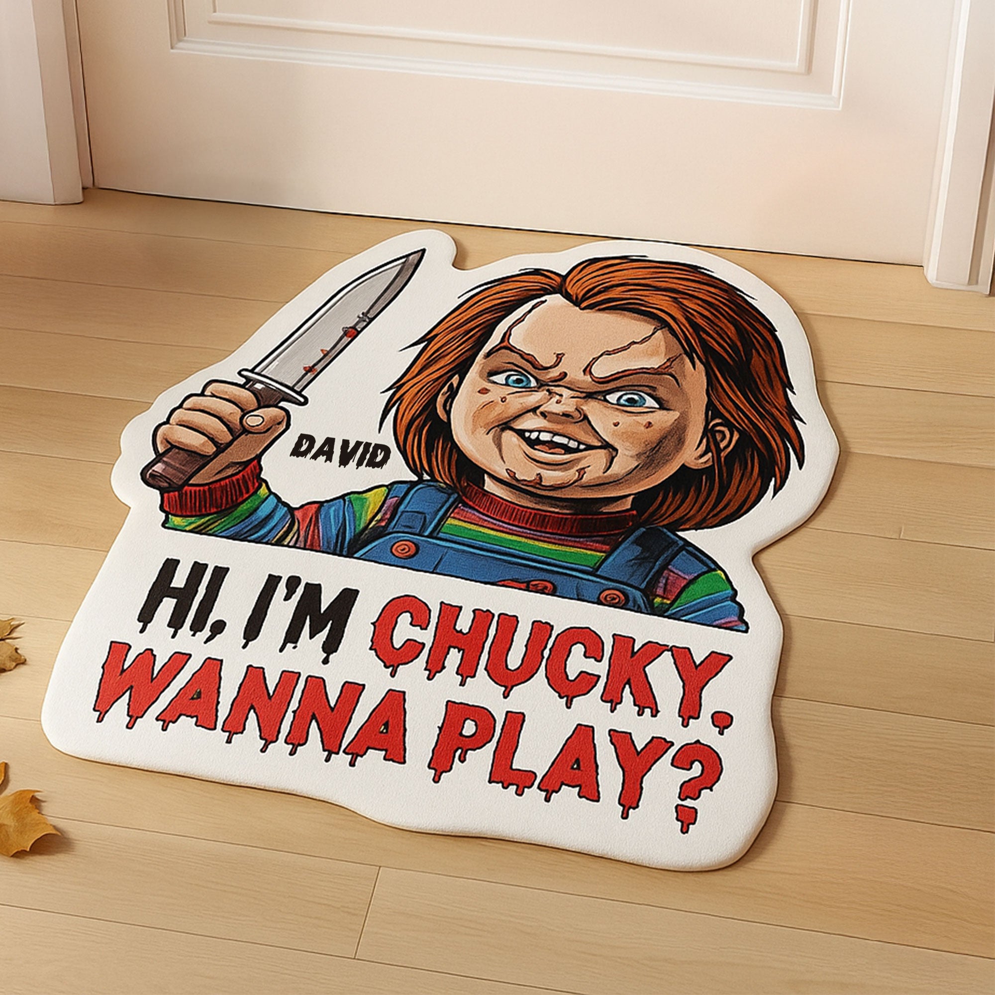 “They All Float Down Here” - Customized Horror Character Doormat - Unique Gift for Horror Lovers Doormat PopCulturePrints