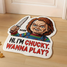 Load image into Gallery viewer, “They All Float Down Here” - Customized Horror Character Doormat - Unique Gift for Horror Lovers Doormat PopCulturePrints
