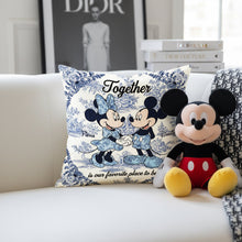 Load image into Gallery viewer, Together: Our Favorite Place to Be - Sweetheart Couple Square Pillow - Personalized Gifts for Couples Pillow PopCulturePrints

