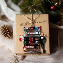 Load image into Gallery viewer, &quot;Dive into Horror with Our Retro VHS Stack!&quot; - Customizable Ornament for Horror Lovers Ornament PopCulturePrints
