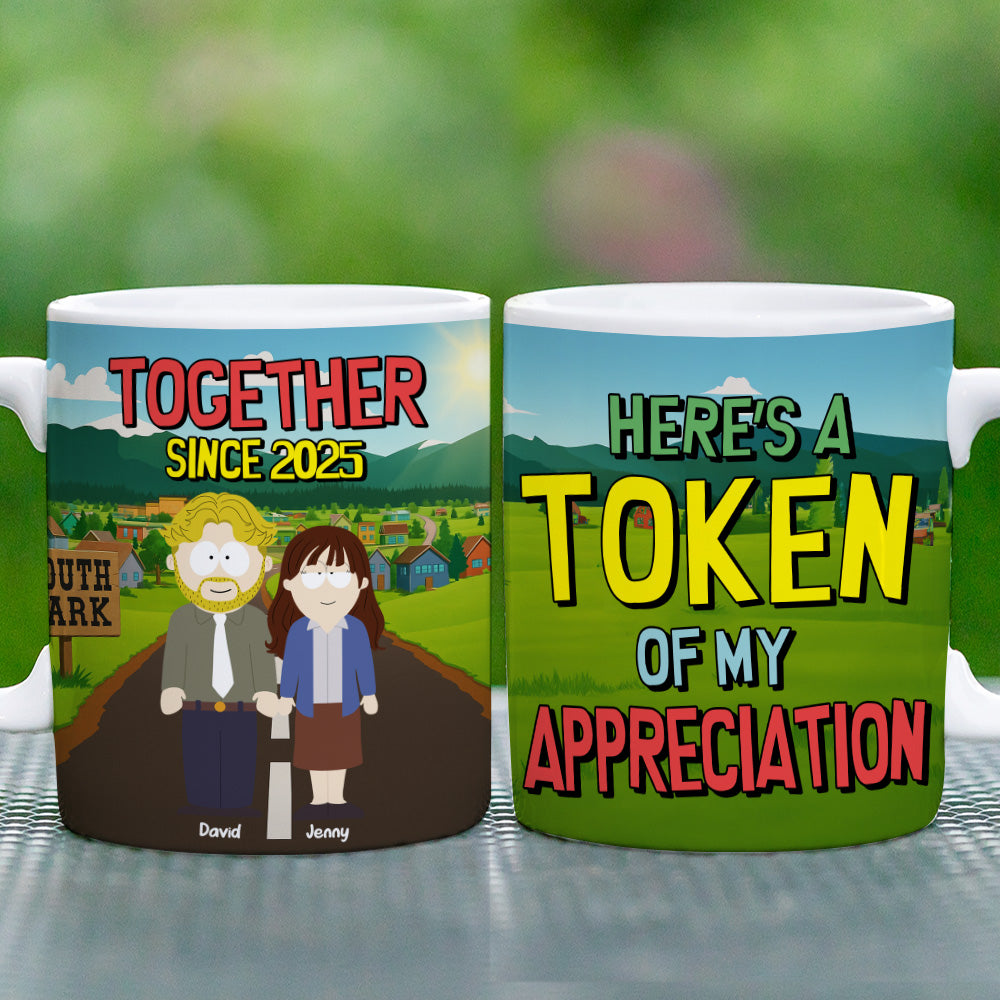 Together Since 2025 - Custom Cartoon Couple Mug for Loved Ones Coffee Mug PopCulturePrints