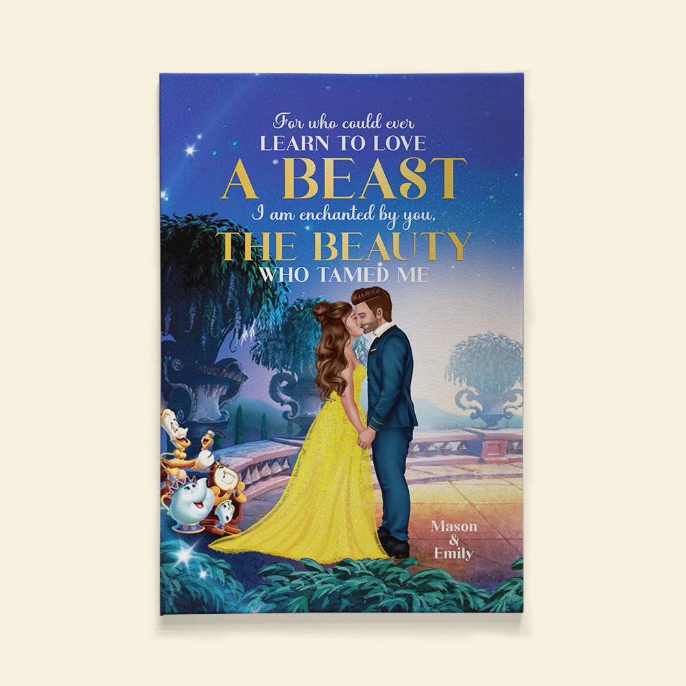Personalized Love Story Canvas Print - Beauty and the Beast Poster & Canvas PopCulturePrints