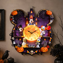 Load image into Gallery viewer, "Time to Spook!" - Spooky Halloween Acrylic Hanging Wall Clock - Personalized Gift for Kids, Friends, and Family
