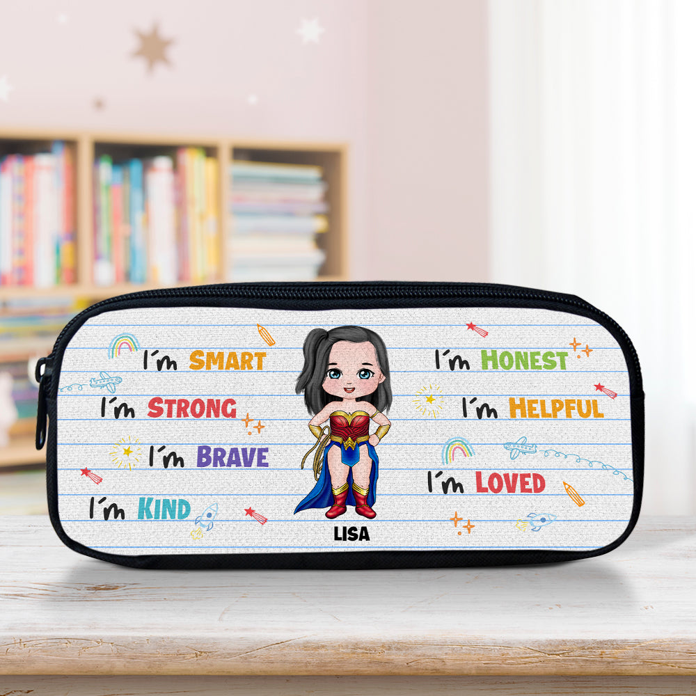 Personalized Superhero Pencil Case for Kids - Custom Name Pencil Case PopCulturePrints