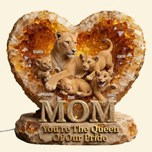 Load image into Gallery viewer, You're The Queen Of Our Pride - Personalized Acrylic Light Box Gift for Mom, Grandma, and Loved Ones Light Box PopCulturePrints
