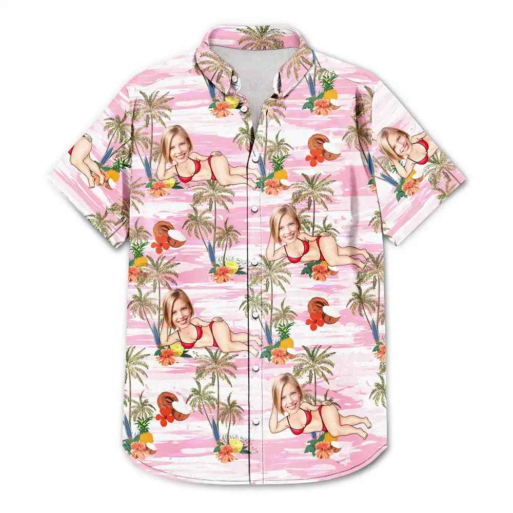 “Make a Splash with Custom Fun!” - Personalized Tropical Hawaiian Shirt - Gift for Friends and Family Hawaiian Shirt PopCulturePrints